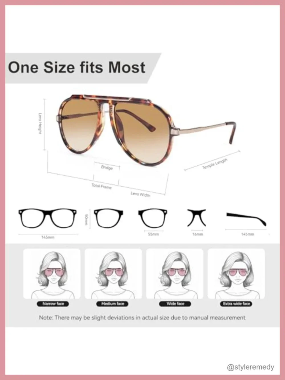 Oversized Aviator Sunglasses Women Men Retro Vintage Metal Frame UV Protection